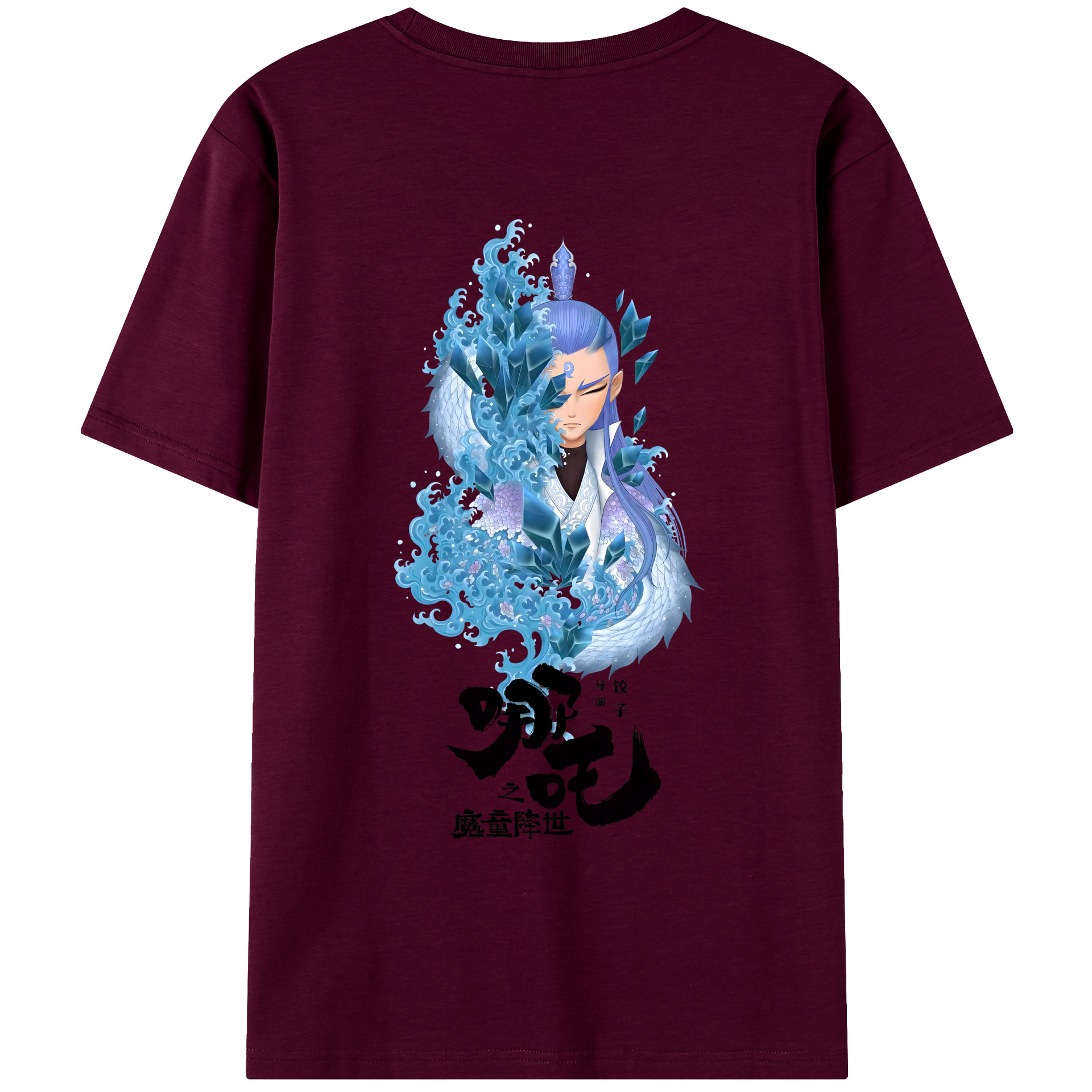 （画像用） Ne Zha 2 ナタ 魔童の大暴れ レディース半袖Tシャツ(バックプリント)